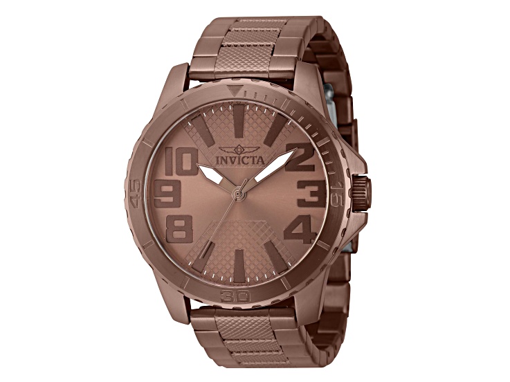 Invicta Speedway 48mm Brown Dial Stainless Steel Band Quartz Watch
