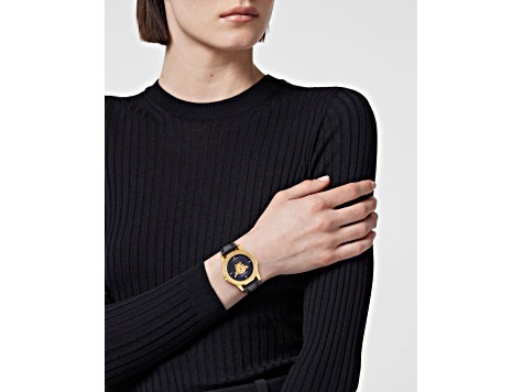 Medusa Deco Leather Watch Versace Medusa Deco Leather Watch With Octagonal Case And  main image 2