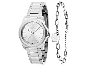 Invicta Speedway 34mm Stainless Steel Quartz Watch and Bracelet Set