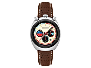 Cadola Testa Di Toro Cream Dial Black Bezel Brown Stainless Steel Band Chronograph Watch