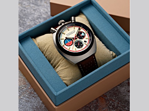 Cadola Testa Di Toro Cream Dial Black Bezel Brown Stainless Steel