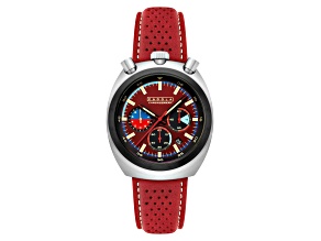 Cadola Testa Di Toro Red Dial Black Bezel Red Stainless Steel Band Chronograph Watch