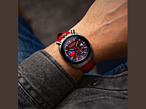 Cadola Testa Di Toro Red Dial Black Bezel Red Stainless Steel Band