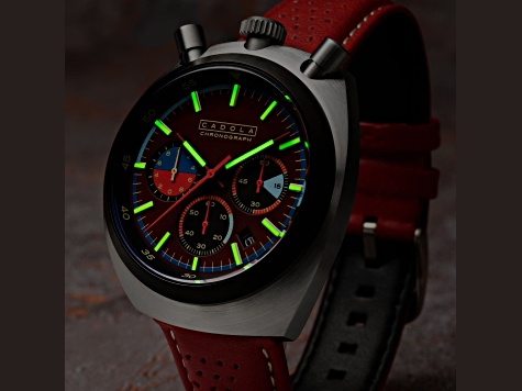 Cadola Testa Di Toro Red Dial Black Bezel Red Stainless Steel Band