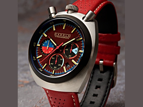 Cadola Testa Di Toro Red Dial Black Bezel Red Stainless Steel Band
