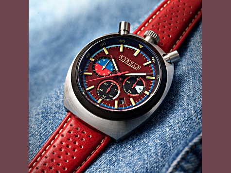 Cadola Testa Di Toro Red Dial Black Bezel Red Stainless Steel Band