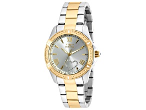 Invicta Angel 34.5mm Silver White Dial Stainless Steel Band Quartz Watch