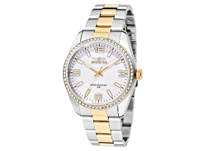 Invicta Women's Specialty 38mm White Dial Stainless Steel Bracelet Quartz Watch