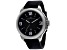 Oceanaut Men's Armada Black Dial, White Bezel, Black Rubber Strap Watch