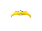 Fire Island Watch 39MM Yellow Case Yellow with Stainless Steel Details Dial Silicone Strap