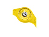 Fire Island Watch 39MM Yellow Case Yellow with Stainless Steel Details Dial Silicone Strap