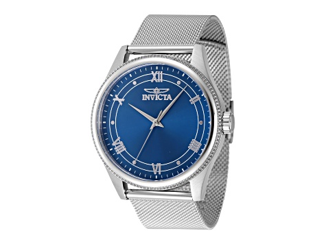 Invicta Celestial 43mm Blue Dial Stainless Steel Band Quartz  display picture 1