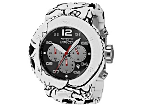 Invicta Pro Diver 52mm White, Black Dial Stainless Steel Band Quartz Watch
