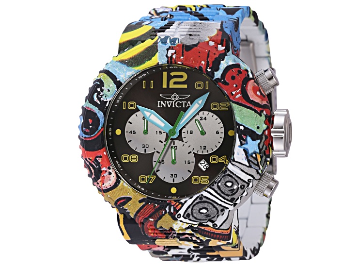 Invicta Pro Diver 52mm Yellow, Black Dial Stainless Steel Band