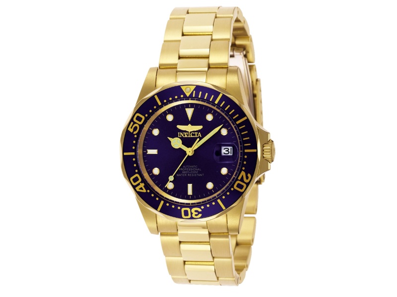 Invicta Men's Pro Diver 40mm Blue Dial Stainless Steel Bracelet Automatic Watch