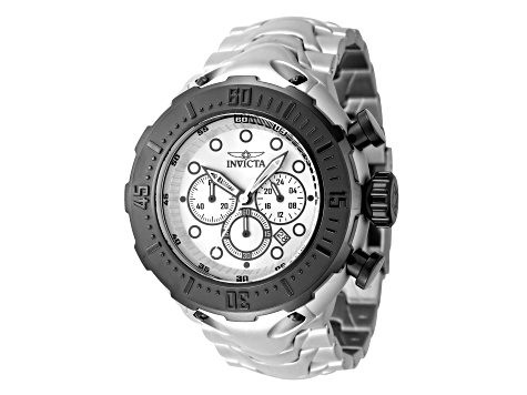 Invicta Thunder Bolt 52mm Black Bezel Stainless Steel Quartz Watch