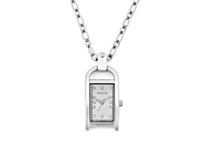 Invicta Mini 17.5mm White Dial Stainless Steel Chain Band Quartz Watch