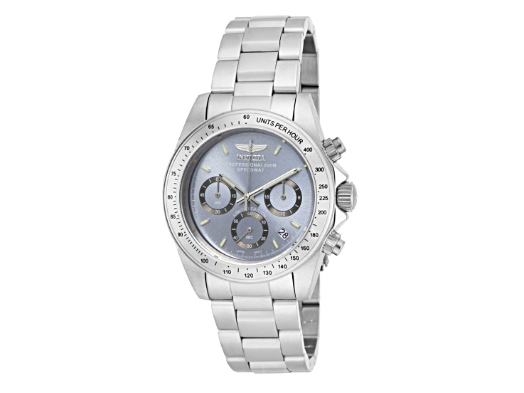Invicta Speedway 39.5mm Charcoal Dial Stainless Steel Band Quartz Watch