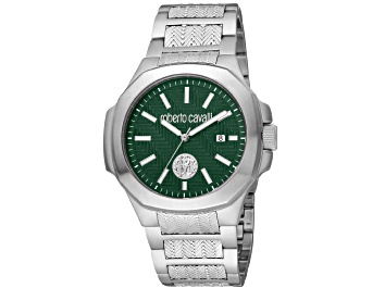 Picture of Roberto Cavalli Men's Classic Green Dial, Stainless Steel Bracelet Watch