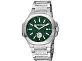 Roberto Cavalli Men's Classic Green Dial, Stainless Steel Bracelet Watch