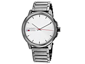 Tommy Hilfiger Men's Classic Metallic Silver Dial Gray Stainless Steel Watch