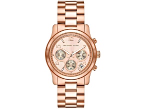 Michael Kors Runway 38mm Rose Stainless Steel Chronograph Quartz Watch