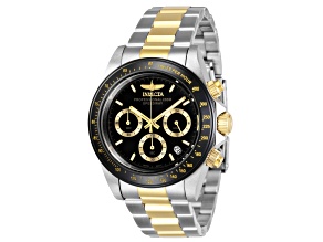 Invicta Speedway 39.5mm Black Dial Stainless Steel Band Quartz Watch