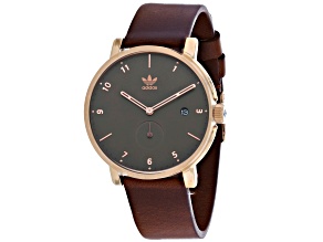 Adidas Men's District Brown Leather Watch