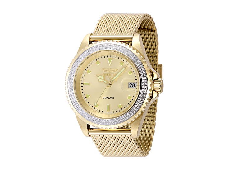 Invicta 0.59ctw Elite Diamond 40mm Yellow Stainless Steel  display picture 3