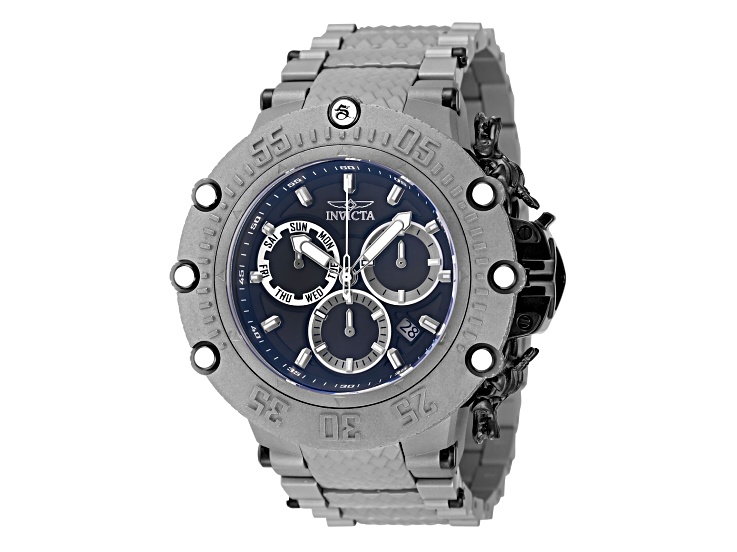 Invicta Subaqua 52.00mm Titanium, Black Dial Stainless Steel Band Quartz Watch