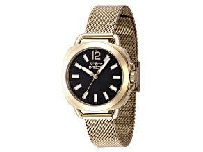 Invicta Wildflower 32mm Black Dial Stainless Steel Band Quartz Watch