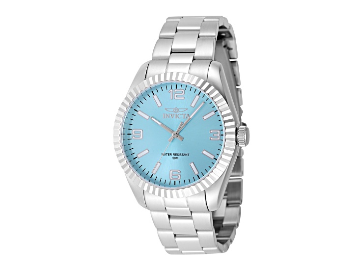 Invicta Specialty 36mm Light Blue Dial Stainless Steel Band Quartz