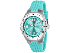 Invicta Angel 38mm Light Blue Dial and Silicone Band Quartz Watch