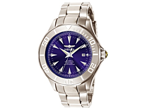 Invicta Signature 47mm Blue Dial Stainless Steel Band Automatic