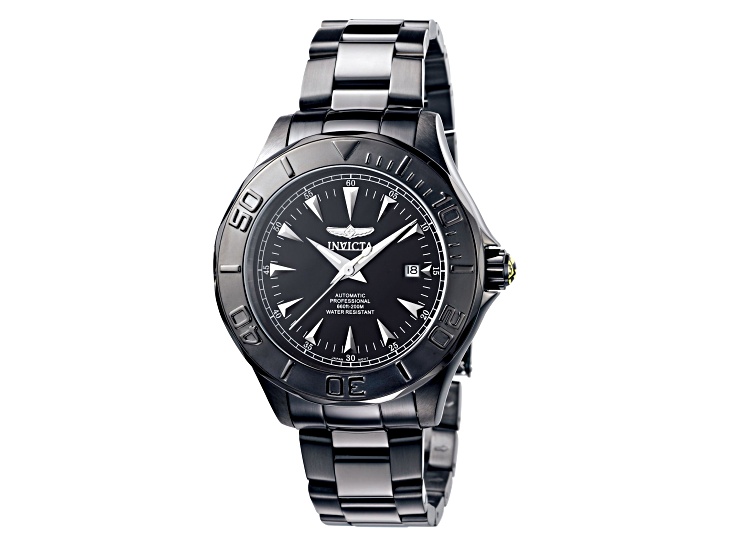 Invicta Signature 47mm Black Dial Stainless Steel Band Automatic