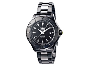 Invicta Signature 47mm Black Dial Stainless Steel Band Automatic Watch