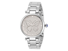 Invicta Wildflower 36mm Silver White Dial Stainless Steel Band Quartz Watch