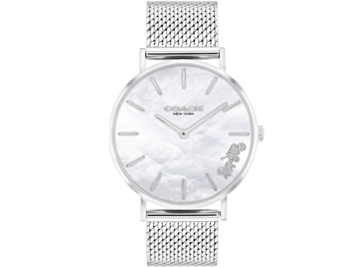 COACH Perry Stainless Steel Bracelet Quartz Analog Watch Coach Perry Quartz White Dial Watch 14503803 - Watches  main image 2