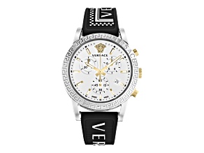 Versace Sport Tech Womens Watch 40MM Stainless Steel Case Silver Matte Dial Strap