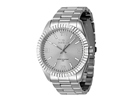 Invicta Specialty 43mm White Dial Stainless Steel Quartz Watch