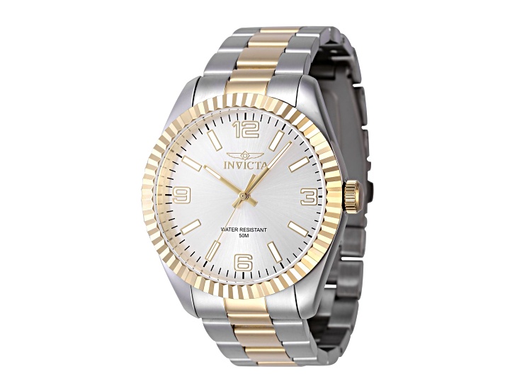 Invicta Specialty 43mm White Dial Two-tone Stainless Steel Quartz Watch