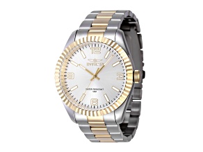 Invicta Specialty 43mm White Dial Two-tone Stainless Steel Quartz Watch