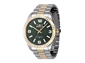 Invicta Specialty 43mm Green Dial Two-tone Stainless Steel Quartz Watch