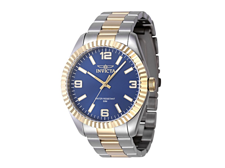 Invicta Specialty 43mm Blue Dial Two-tone Stainless Steel Quartz Watch