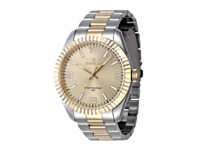 Invicta Specialty 43mm Yellow Dial Two-tone Stainless Steel Quartz Watch