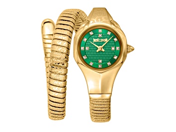 Picture of Just Cavalli Women's Amalfi Green Dial, Yellow Stainless Steel Watch