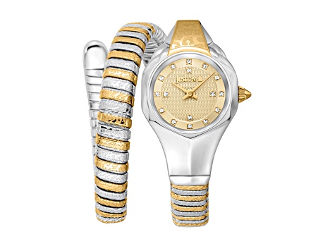 Just Cavalli Women's Amalfi Yellow Dial, Two-tone Yellow Stainless Steel Watch