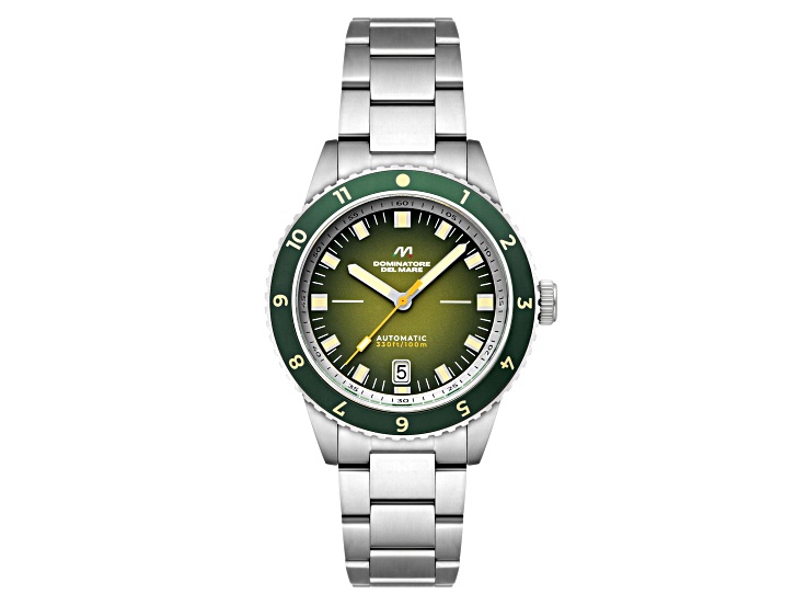 Dominatore Del Mare Tropea Green Dial White Bezel White Stainless Steel Band Automatic Watch