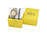Invicta OCEAN VOYAGE 43mm Yellow Dial Two-tone Stainless Steel Quartz Watch and Bracelet Set