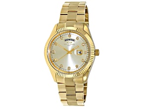 Oniss Men's Admiral Yellow Dial, Yellow Stainless Steel Bracelet Watch